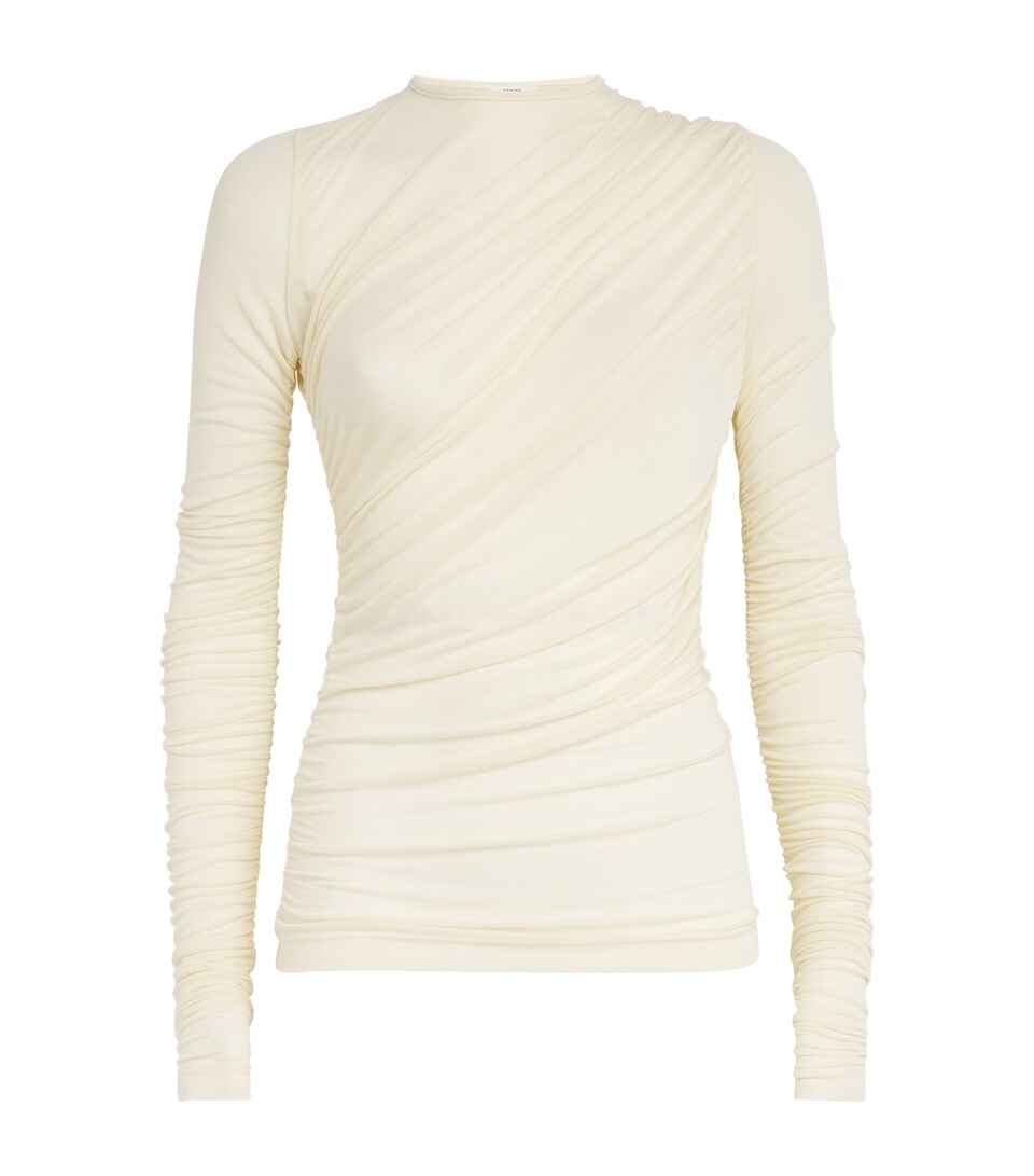 AGOLDE Tani Twist T-Shirt Oat Milk (dsty Whte)