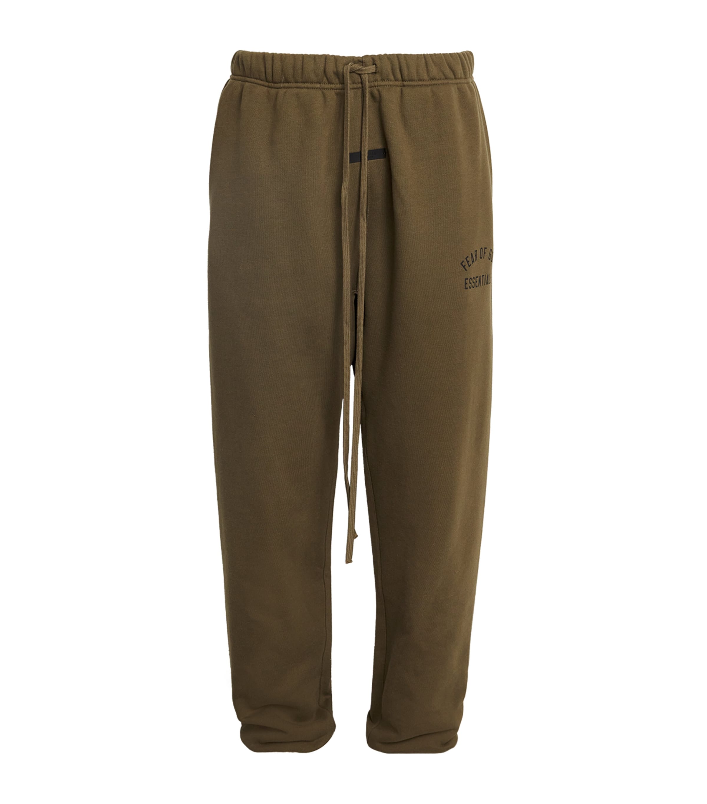 FEAR OF GOD ESSENTIALS Cotton-Blend Logo Sweatpants Olive