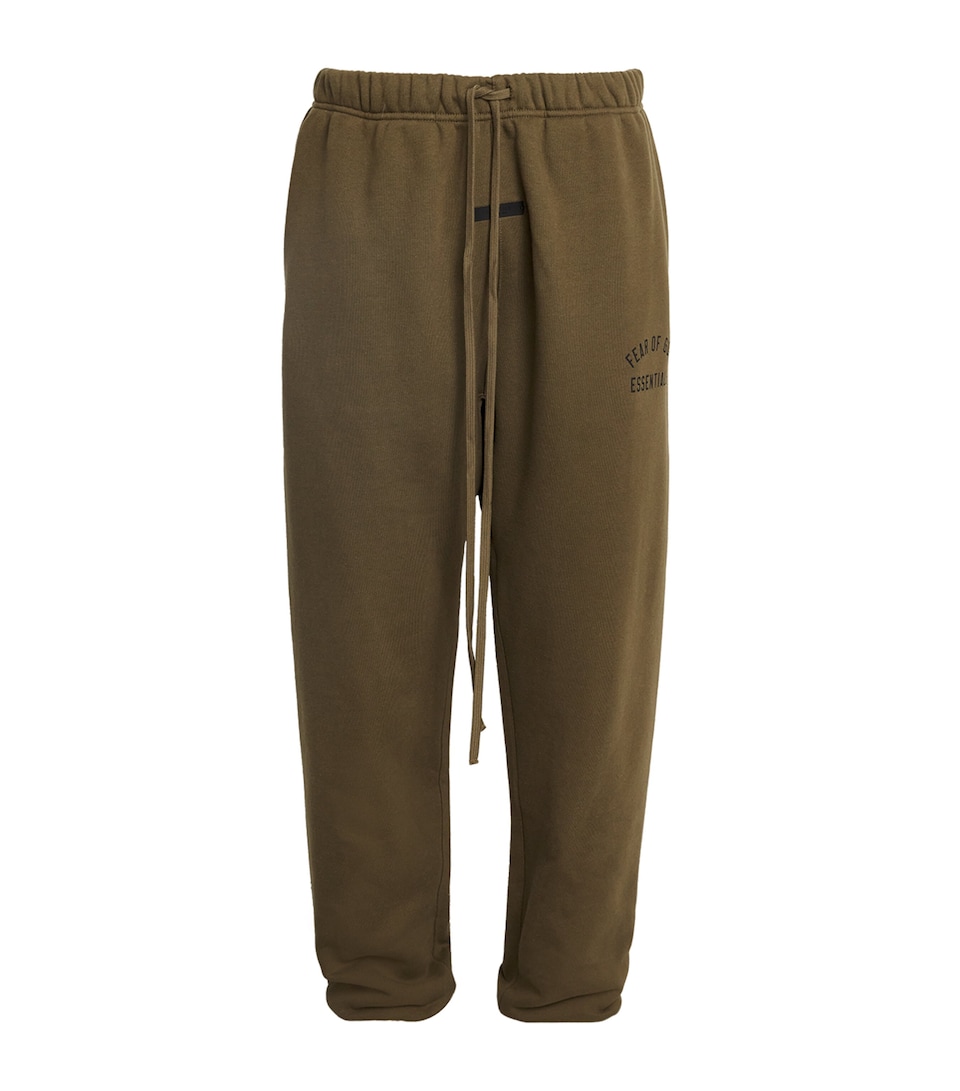 FEAR OF GOD ESSENTIALS Cotton-Blend Logo Sweatpants Olive