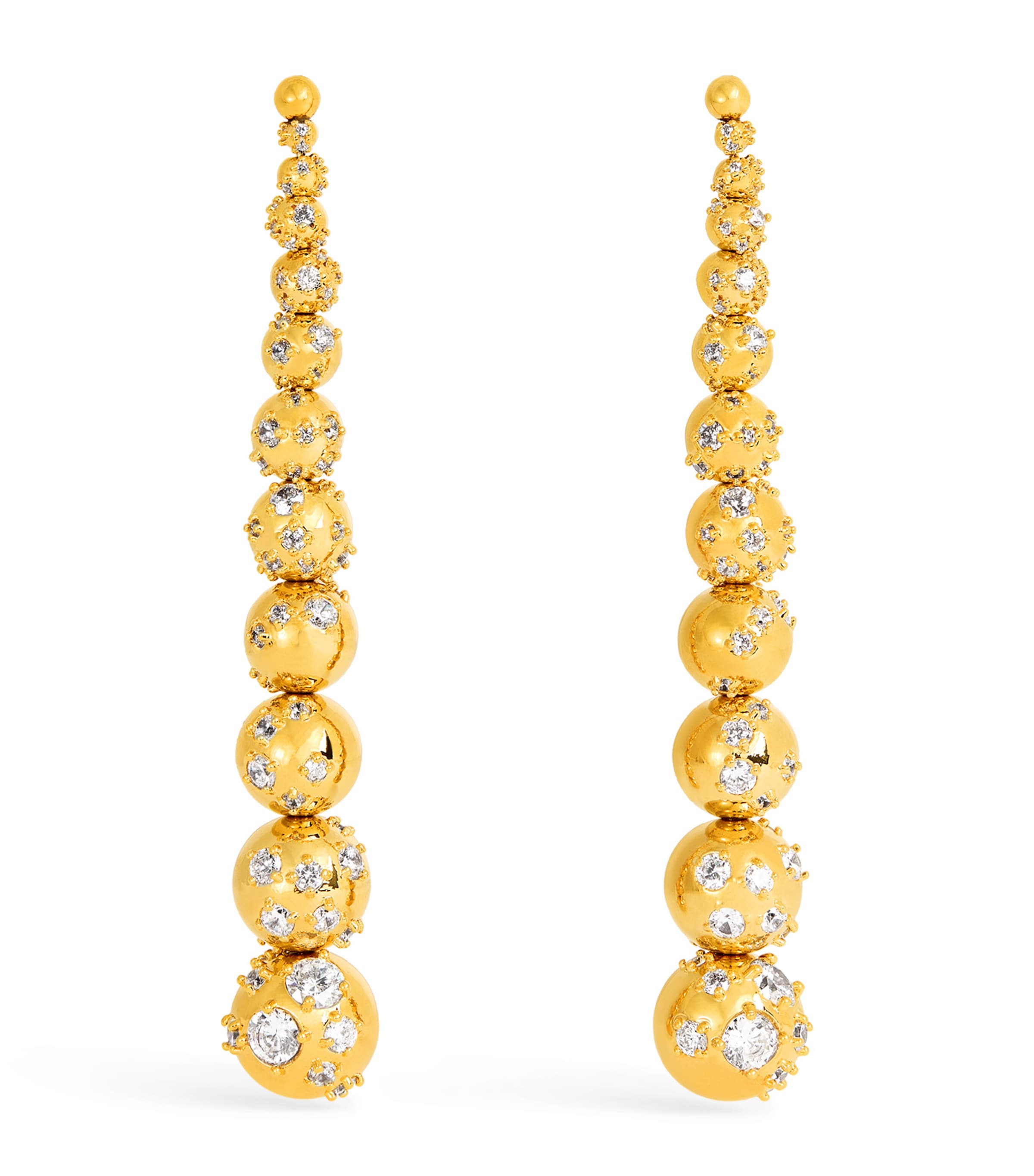 Zimmermann Gold-Plated Zircon Nova Long Earrings Gold