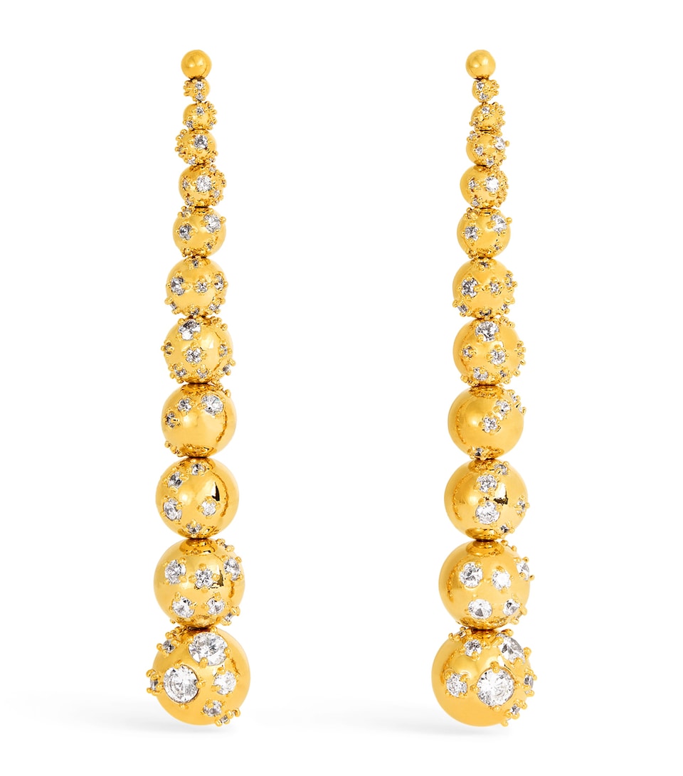 Zimmermann Gold-Plated Zircon Nova Long Earrings Gold