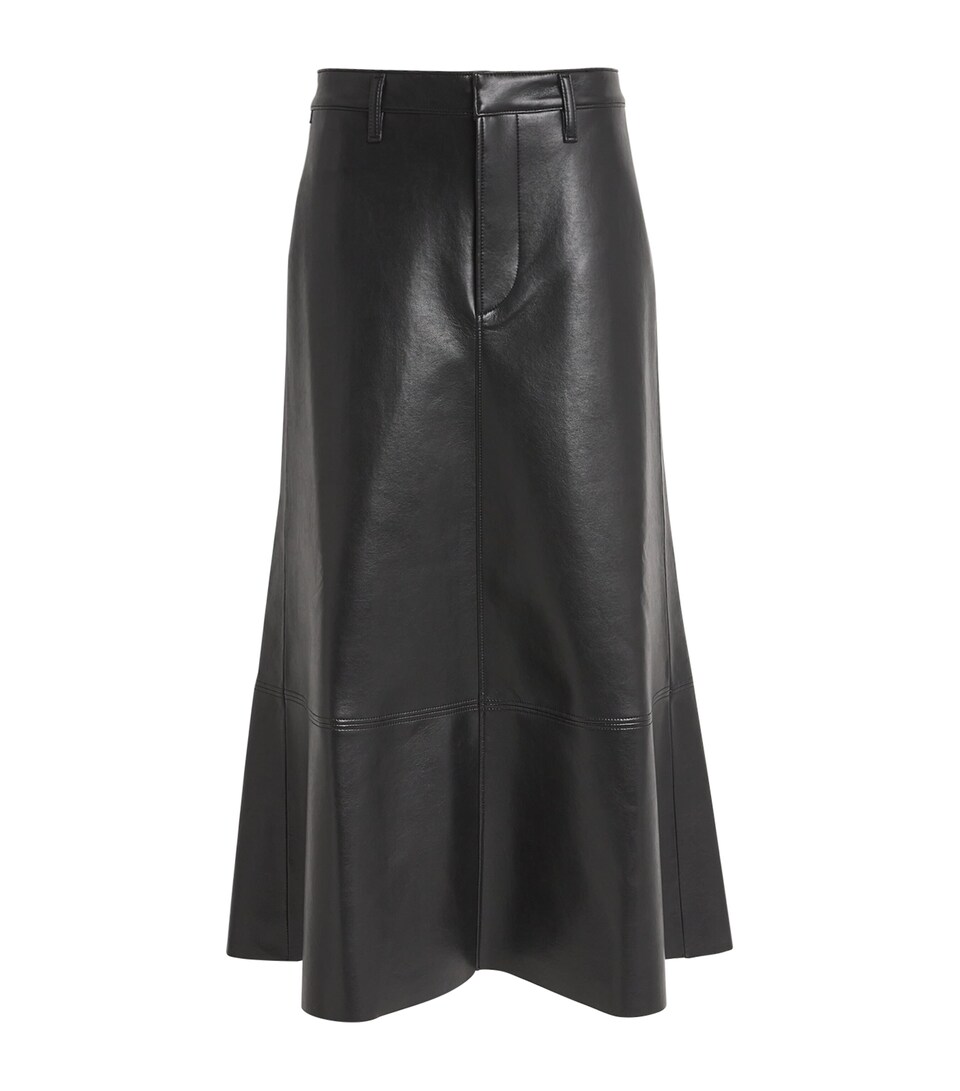 Citizens of Humanity Leather-Blend Cassia Midi Skirt Black