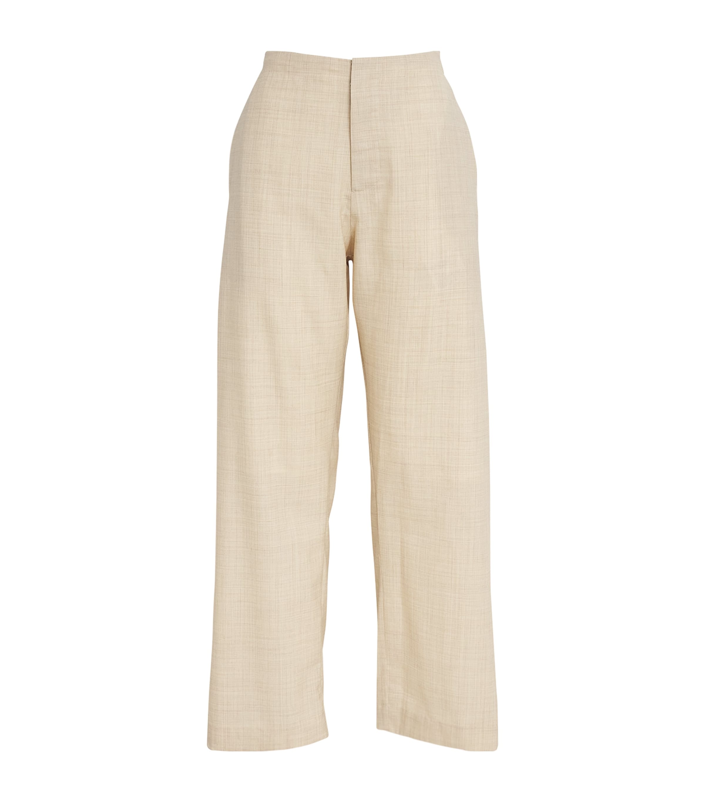 Lauren Manoogian Wool Trousers Ecru Melange