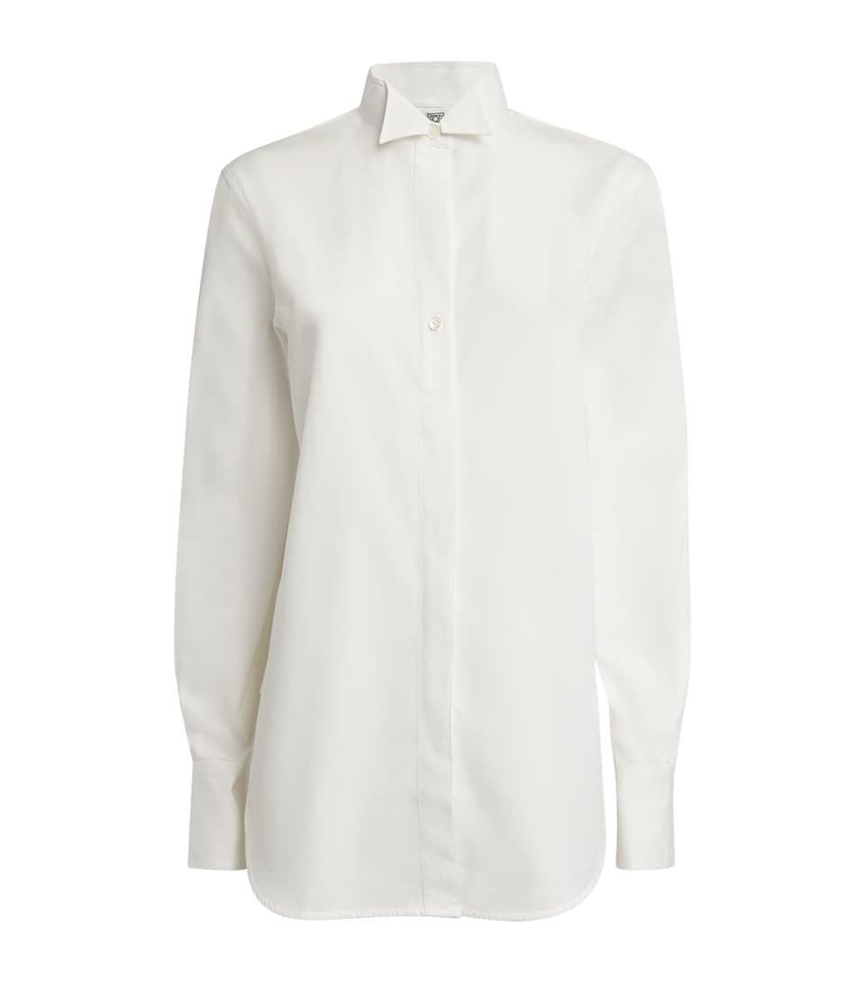 Totême Cotton Tuxedo Shirt White