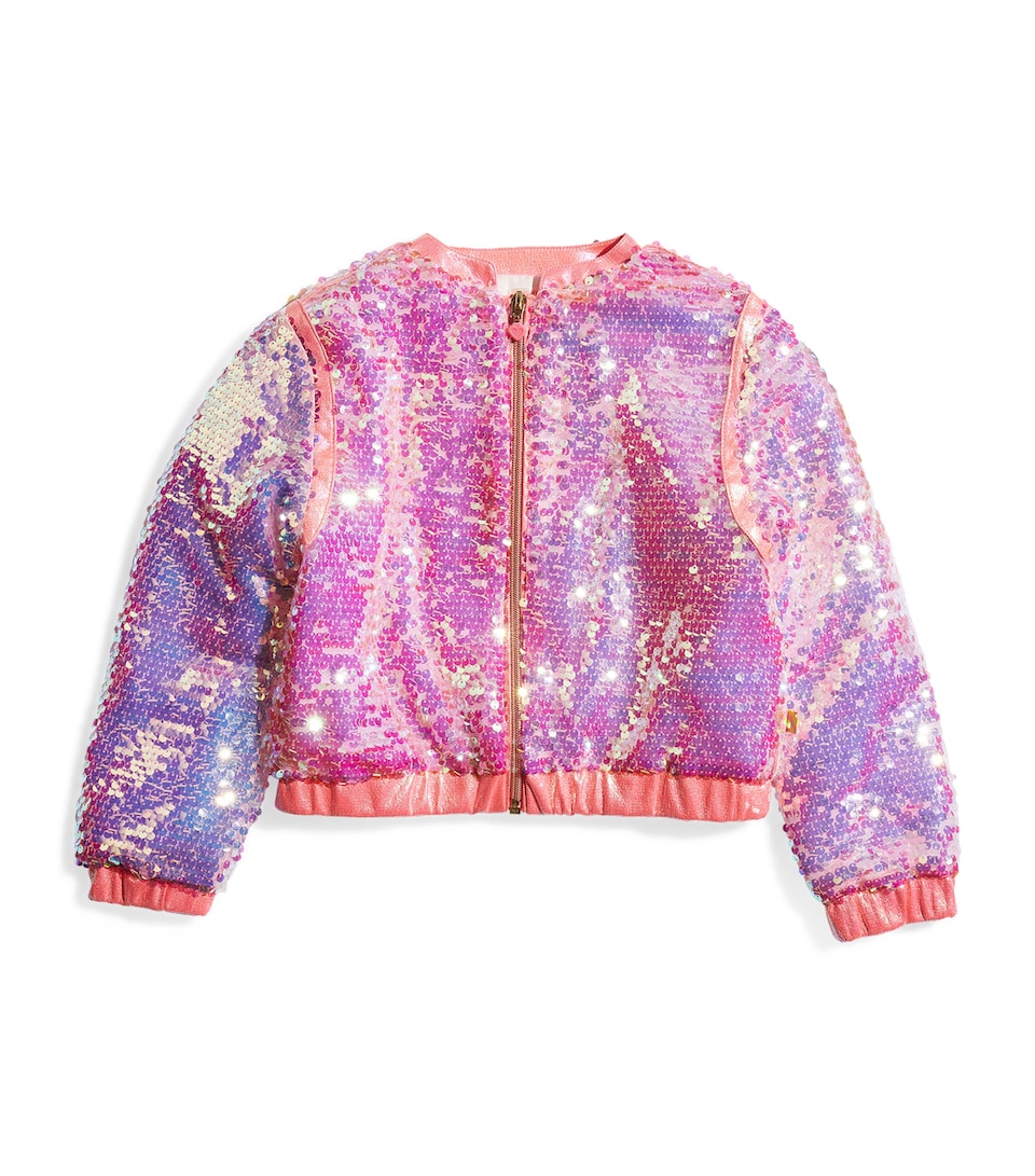MARCHESA KIDS COUTURE Sequin Jacket Cream