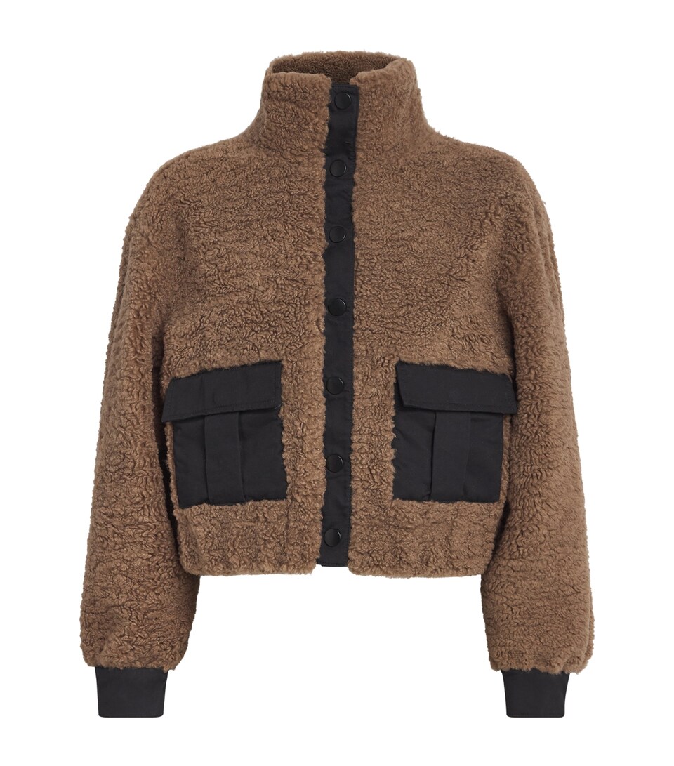 PAIGE Faux Shearling Locklin Jacket Warm Cocoa