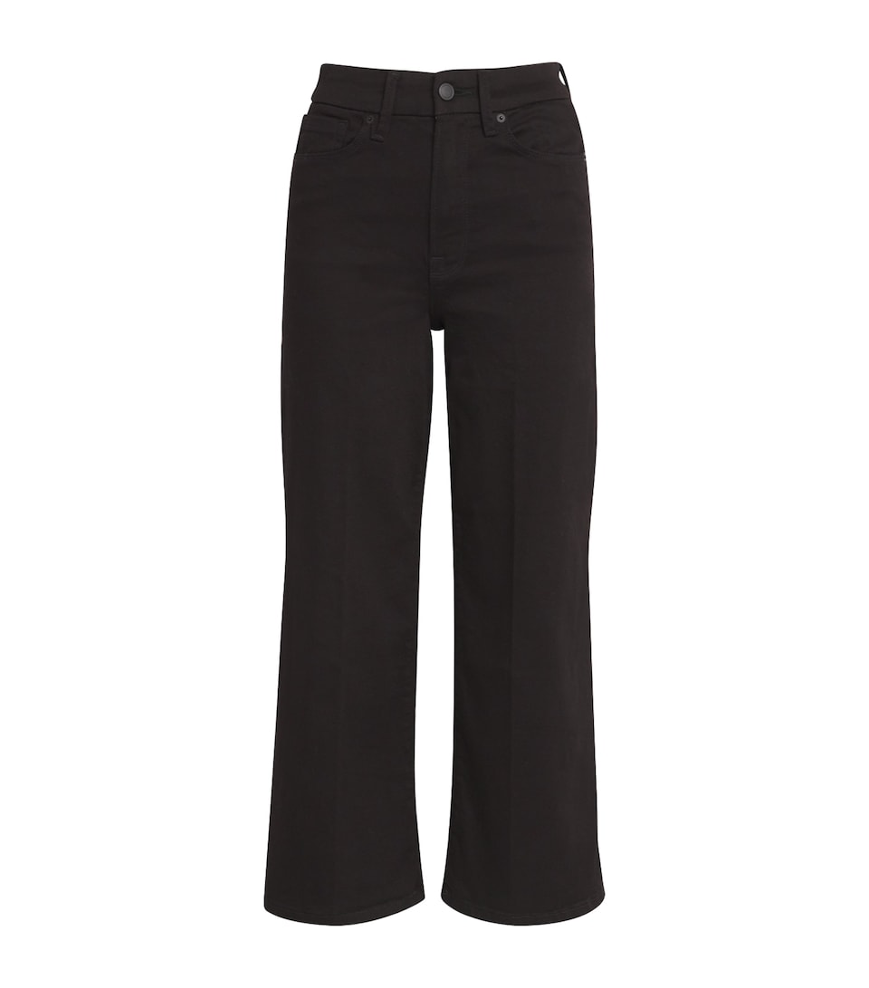 Good American Good Waist Cropped Palazzo Jeans