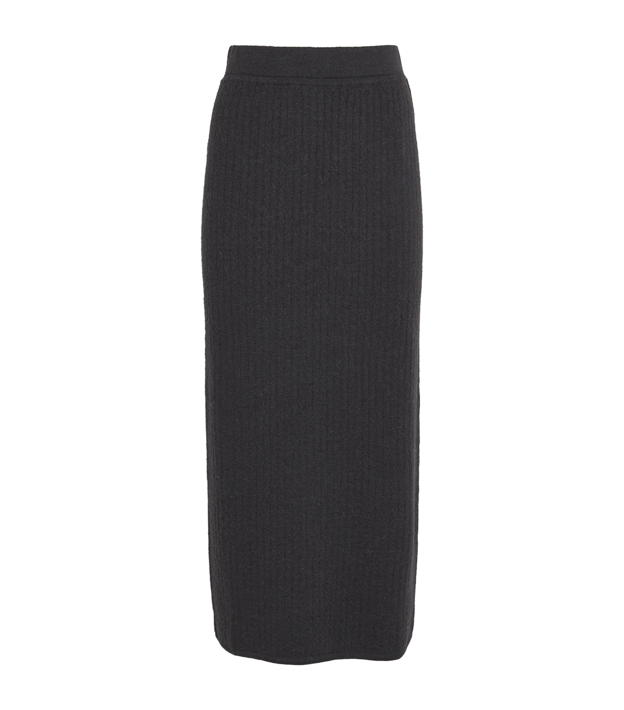 Lauren Manoogian Merino Wool-Alpaca-Blend Midi Skirt Ink