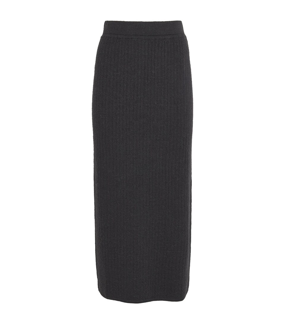 Lauren Manoogian Merino Wool-Alpaca-Blend Midi Skirt Ink
