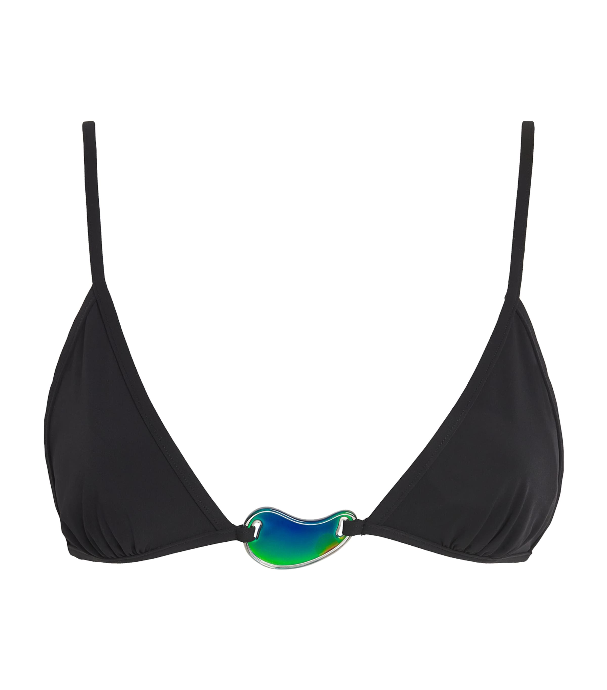 Christopher Esber Moodstone Triangle Bikini Top Black