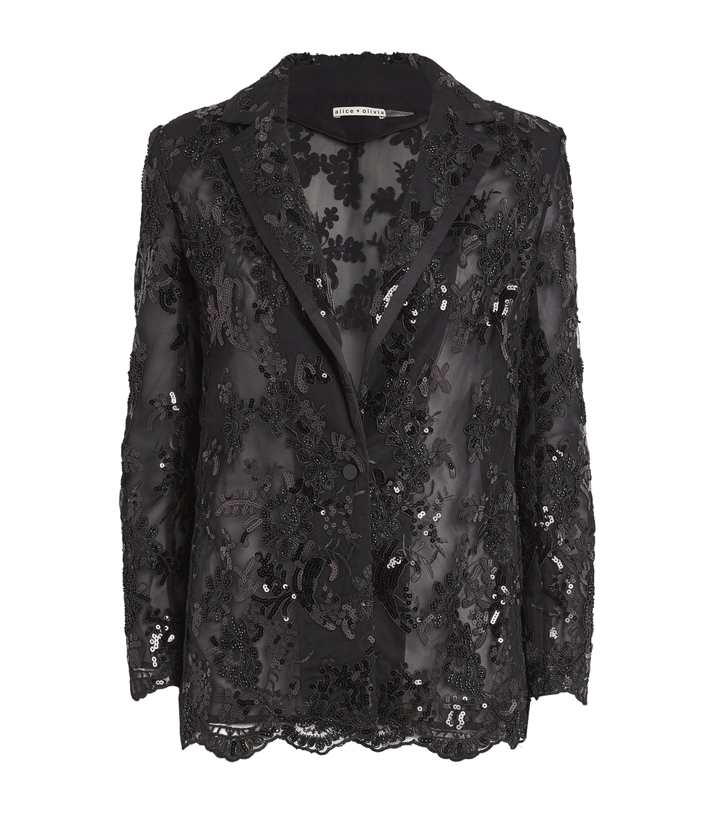 Alice+Olivia Embellished Judith Blazer Black