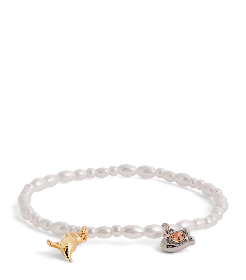 Coach Glass Pearl Rexy Bracelet Pearl/gold