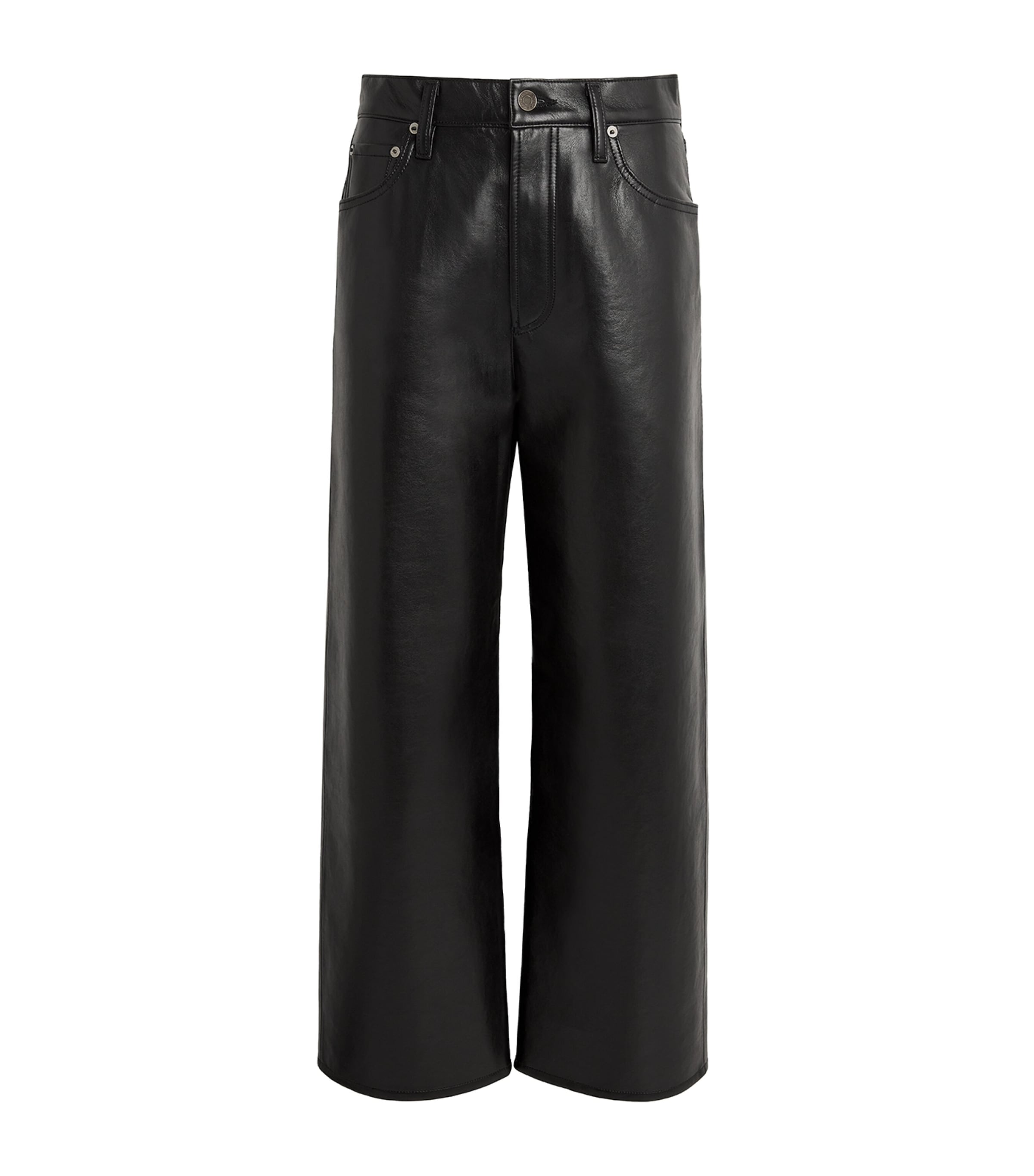 AGOLDE Leather-Blend Ren Jeans Detox (black)