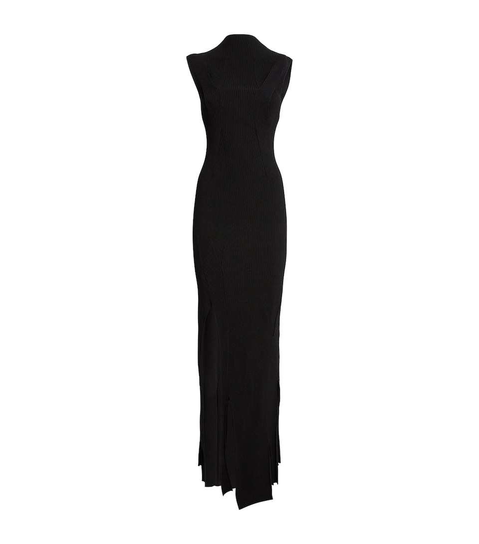 Victoria Beckham Sleeveless Plait-Detail Maxi Dress