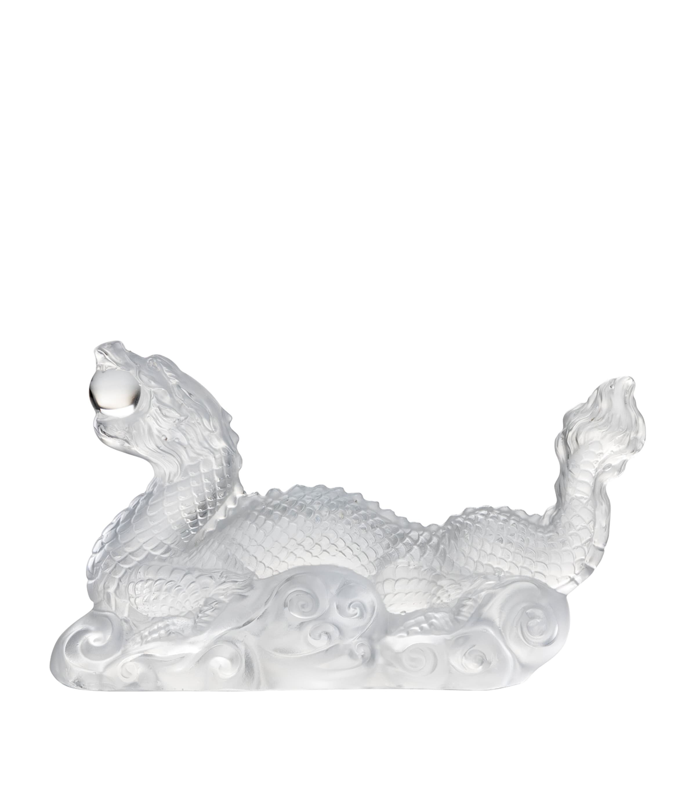 Lalique Tianlong Dragon Sculpture Clear