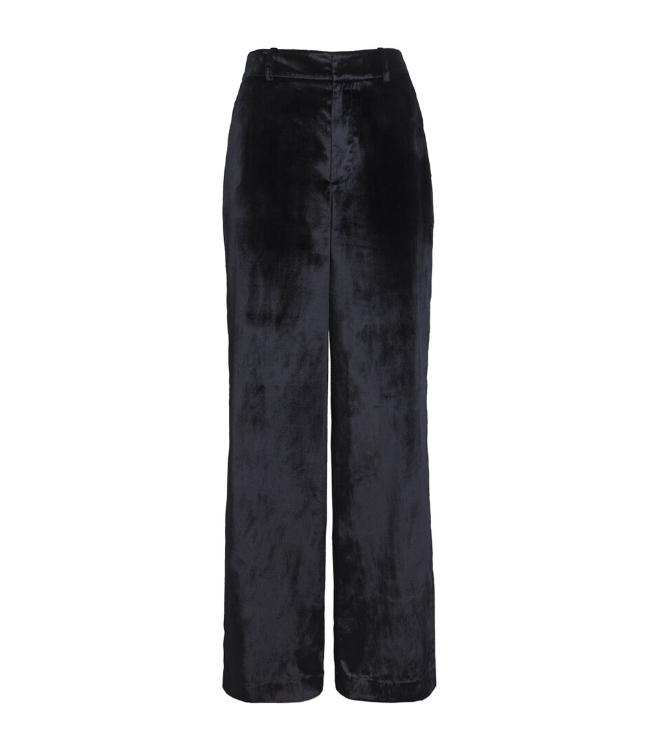PAIGE Velvet Chateau Trousers Midnight