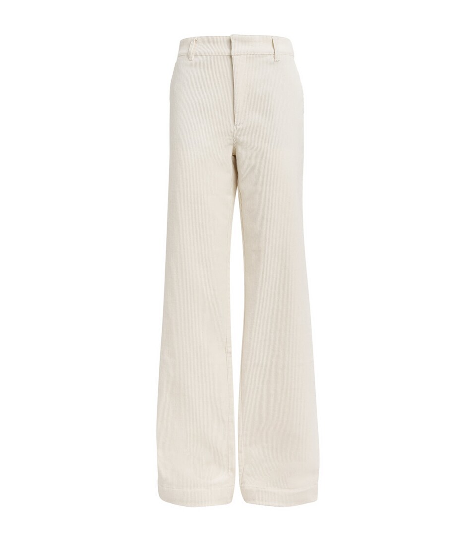 PAIGE Corduroy Danielle Trousers Ivory