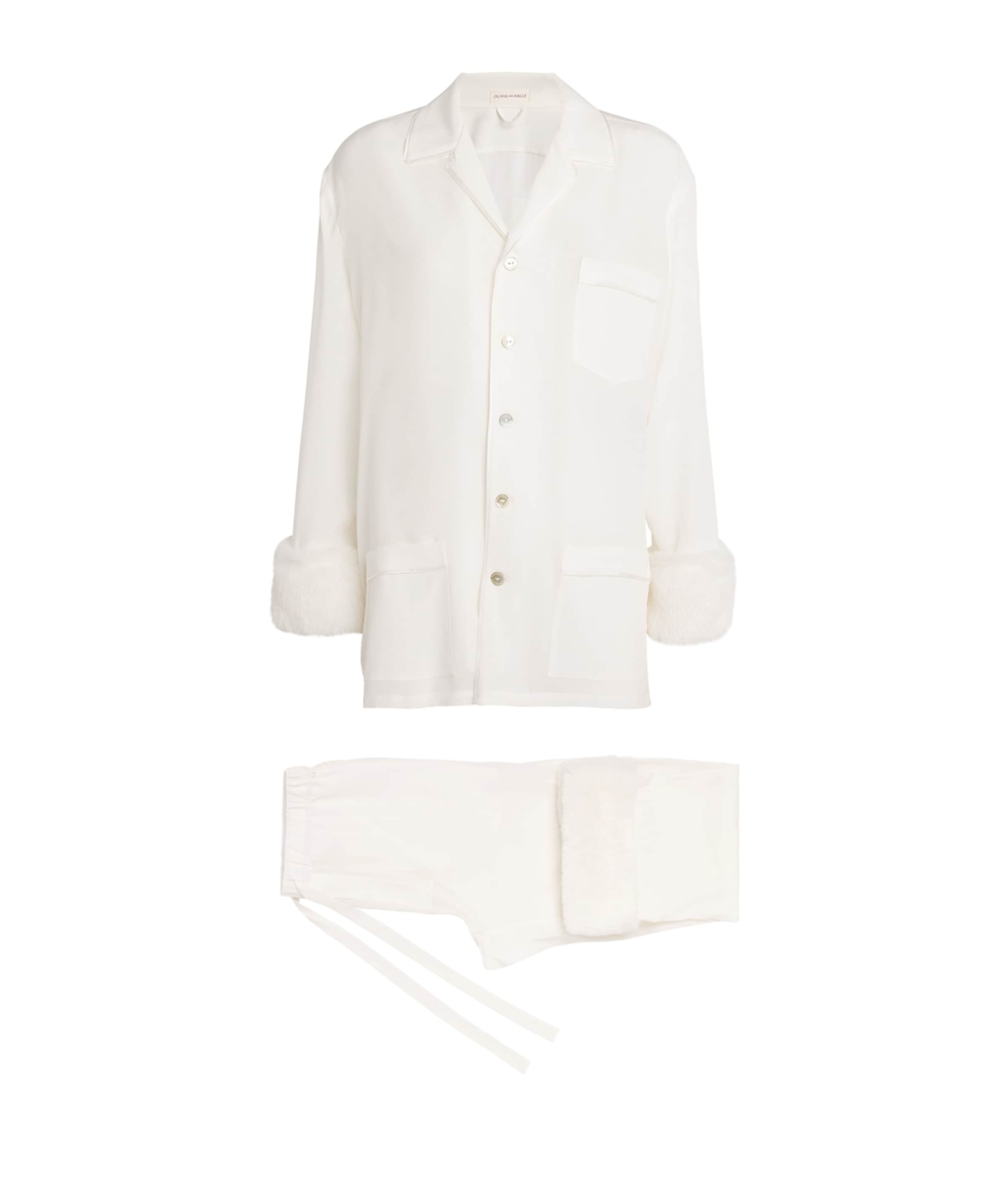 Olivia von Halle Silk Fifi Snow White Pyjama Set Snow