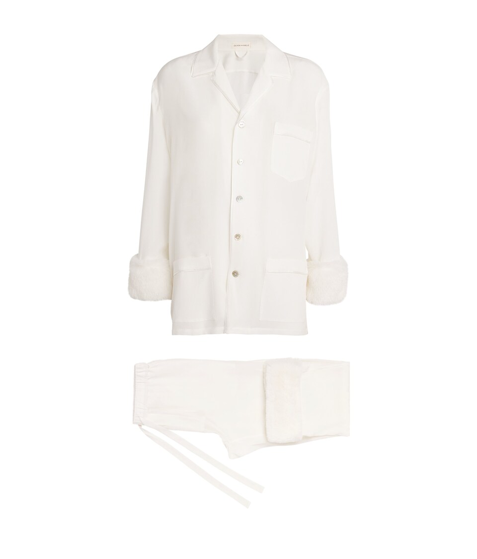 Olivia von Halle Silk Fifi Snow White Pyjama Set Snow