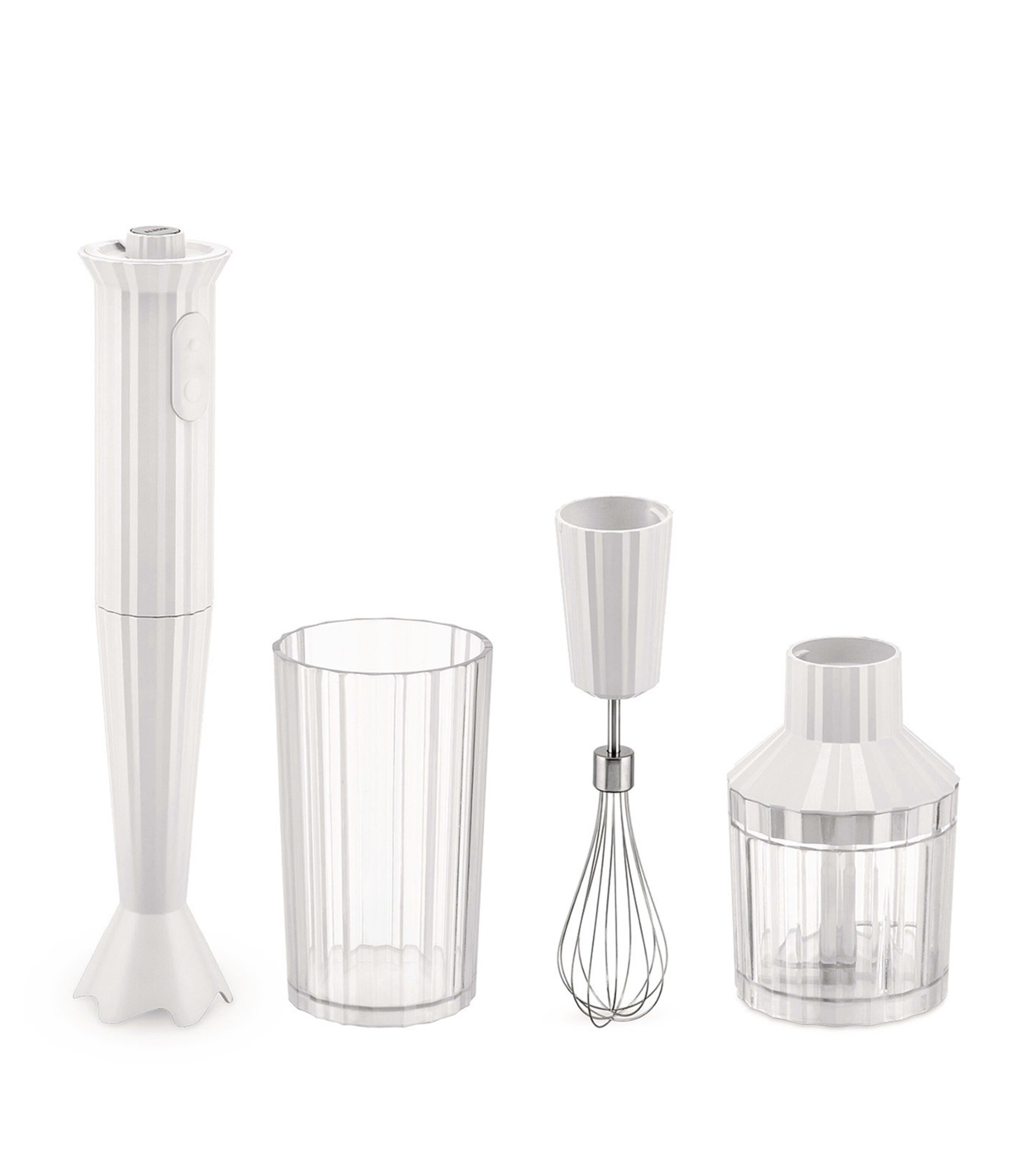 Alessi Plissé Hand Blender Set White