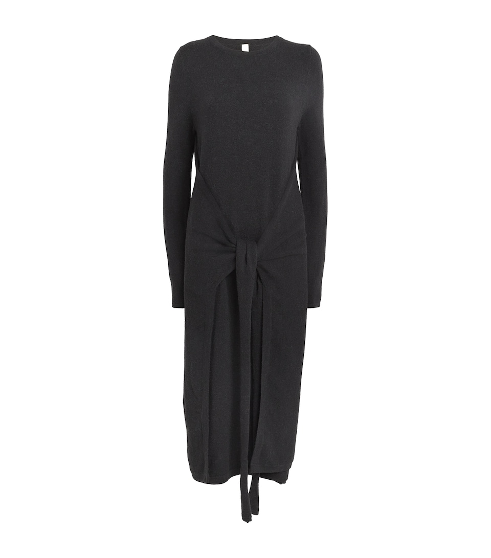 Lauren Manoogian Merino Wool-Alpaca-Blend Tie-Front Dress Ink