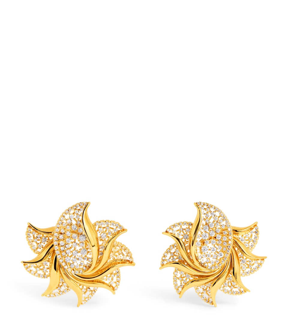 Zimmermann Yellow Gold-Plated Nova Pave Stud Earrings Gold/pearl