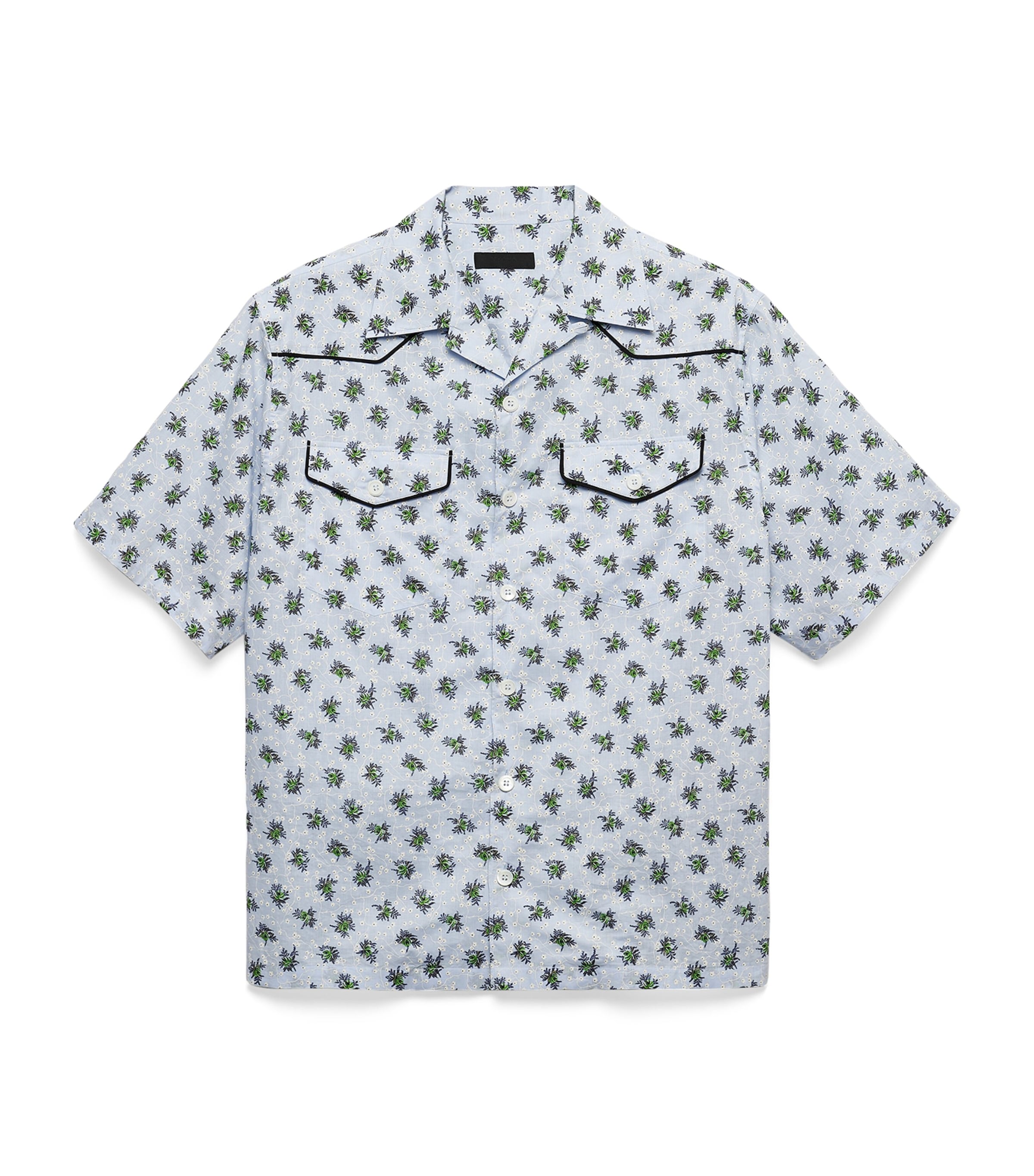 Vilebrequin Kids Cotton Bandana Short-Sleeve Shirt (4-12 Years) Bleu Marine