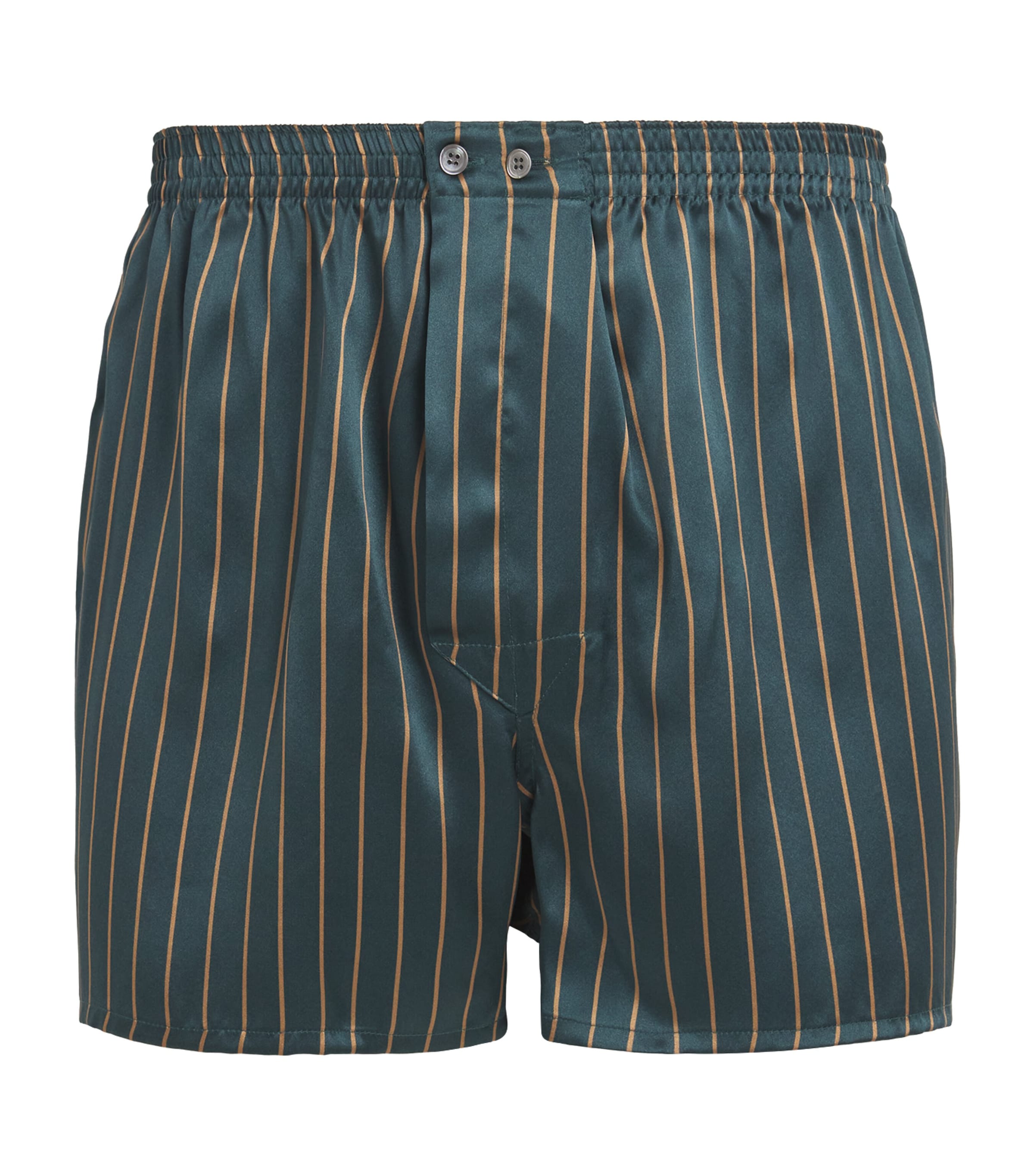 Derek Rose Silk Brindisi Boxer Shorts Green