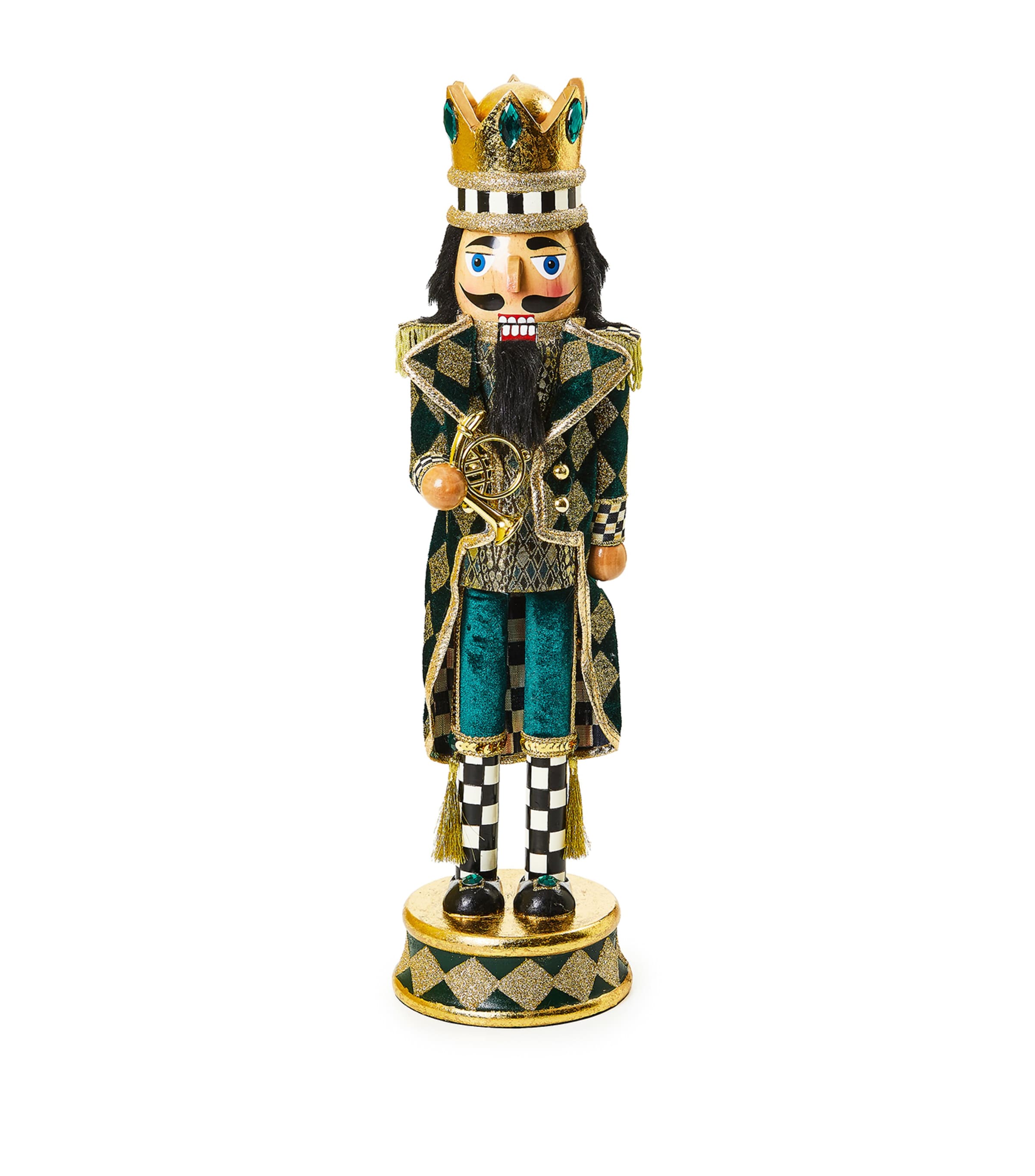 MacKenzie-Childs Emerald Luxe Nutcracker Green Image 1