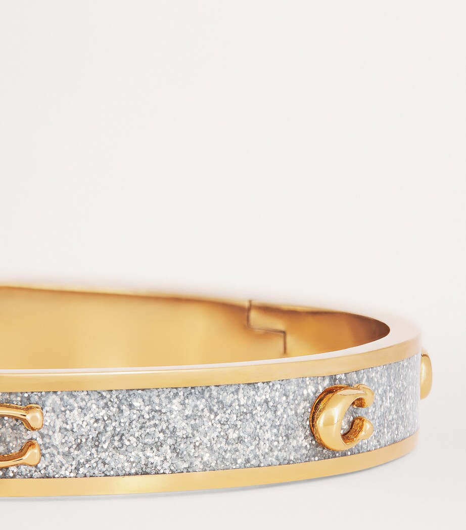Coach Enamel Monogram Hinge Bangle Crystal Image 4