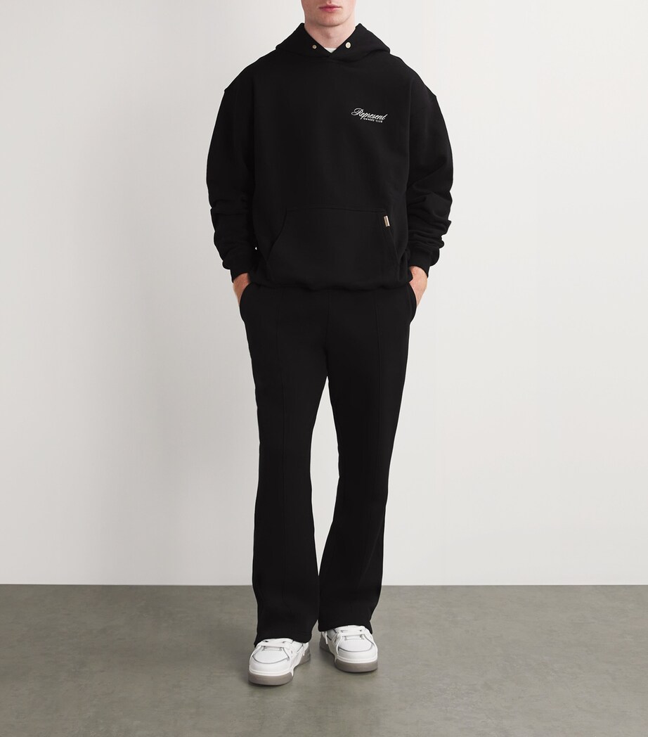 Represent Open Cuff Initial Sweatpants Black Image 2