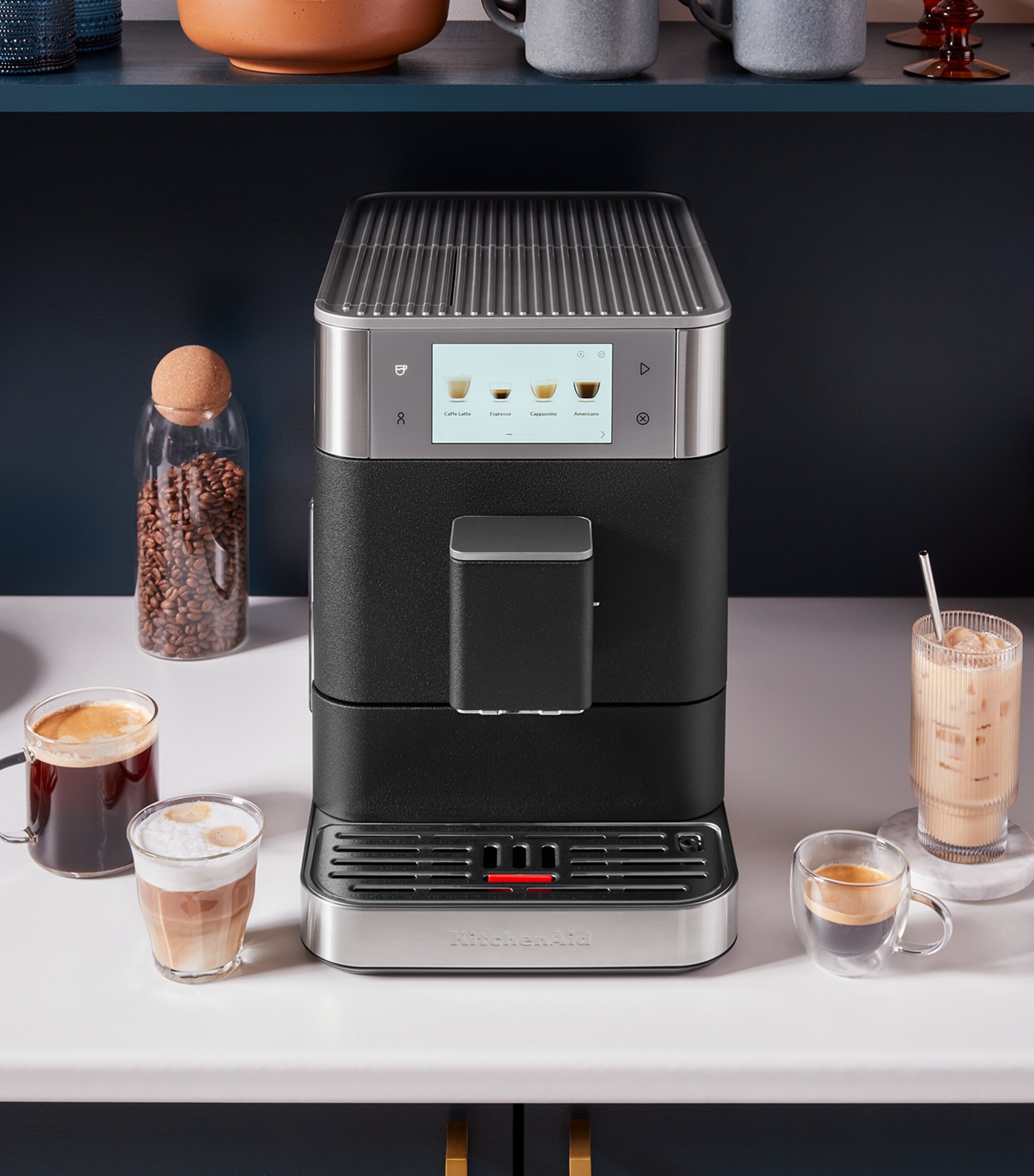 KitchenAid Fully Automatic Espresso Machine Cast Iron Black Image 6