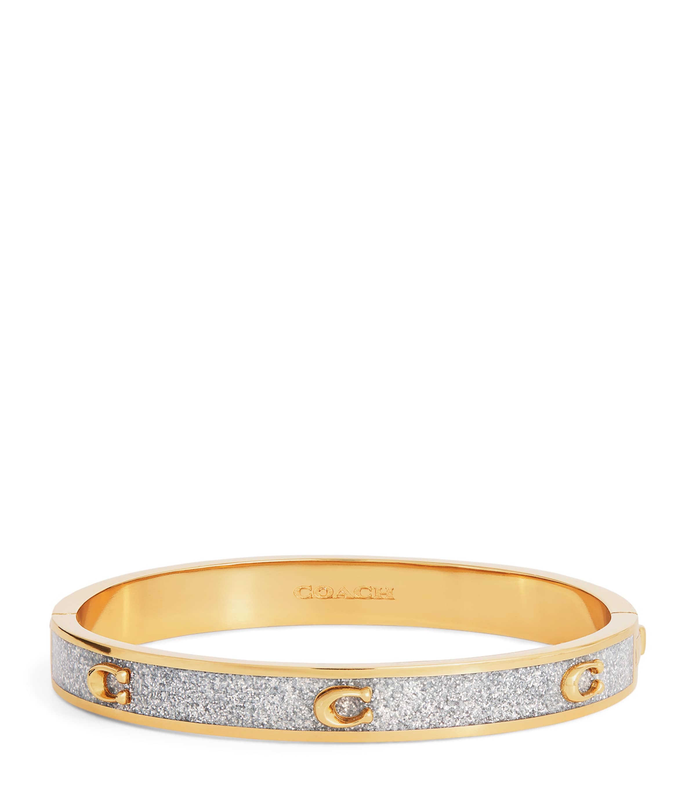 Coach Enamel Monogram Hinge Bangle Crystal Image 1