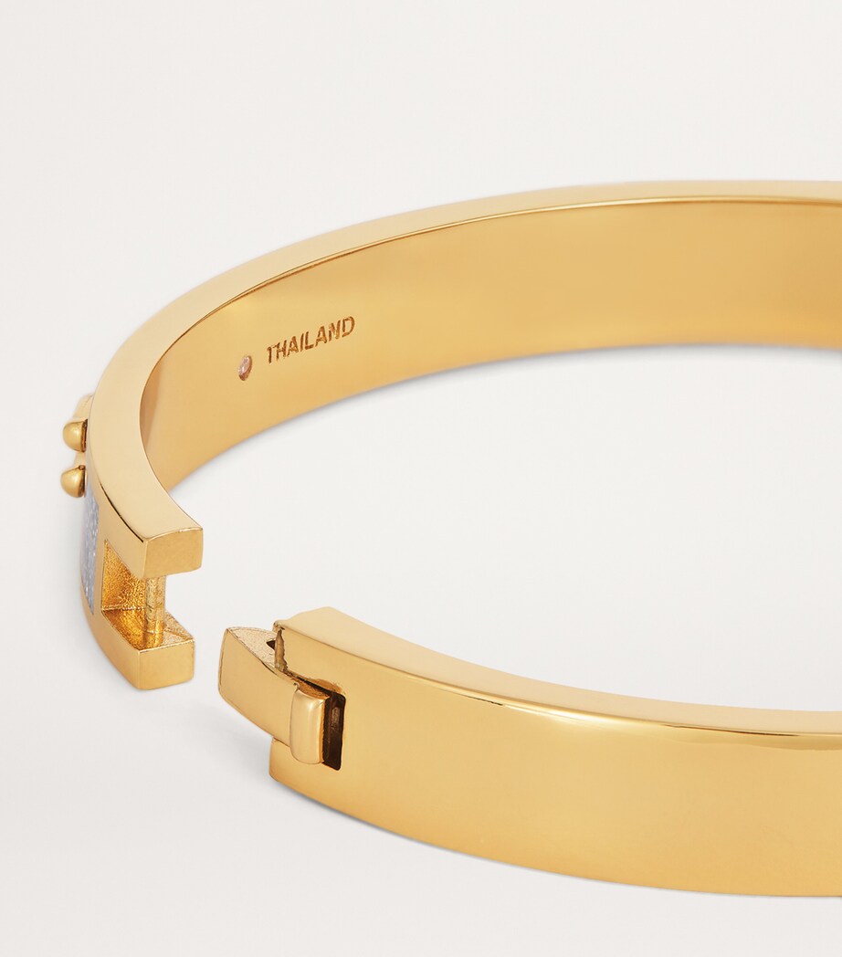 Coach Enamel Monogram Hinge Bangle Crystal Image 7