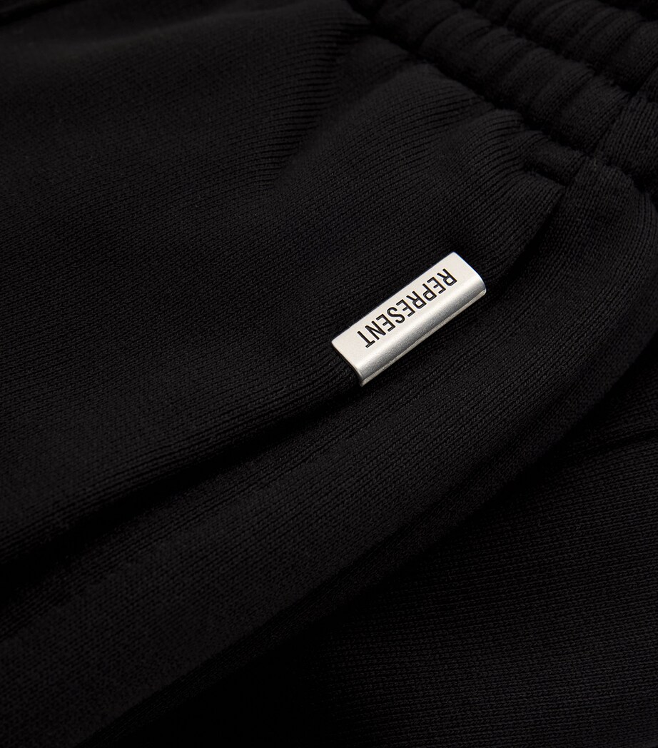 Represent Open Cuff Initial Sweatpants Black Image 5